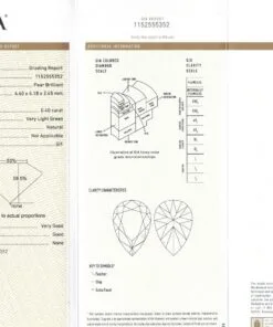 Alternative view of 0.4 carat Very Light Green Diamond, GIA 1152555352