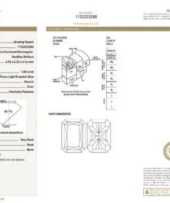 Alternative view of 1.68 carat Fancy Light Greenish Blue Diamond, GIA 1152223280