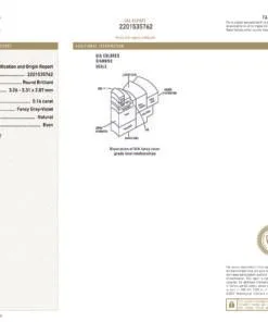 Alternative view of 0.14 carat Fancy Gray-Violet Diamond, GIA 2201535762