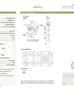Alternative view of 0.5 carat Fancy Grayish Yellowish Green Diamond, GIA 2304445143