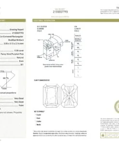 Alternative view of 0.2 carat Fancy Vivid Purplish Pink, GIA 2155557793