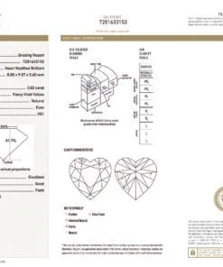 Alternative view of 3.02 carat Fancy Vivid Yellow Diamond, GIA 7281633153